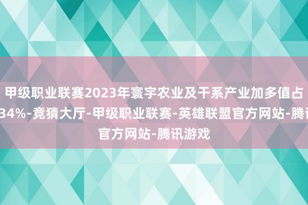 甲级职业联赛2023年寰宇农业及干系产业加多值占比15.34%-竞猜大厅-甲级职业联赛-英雄联盟官方网站-腾讯游戏